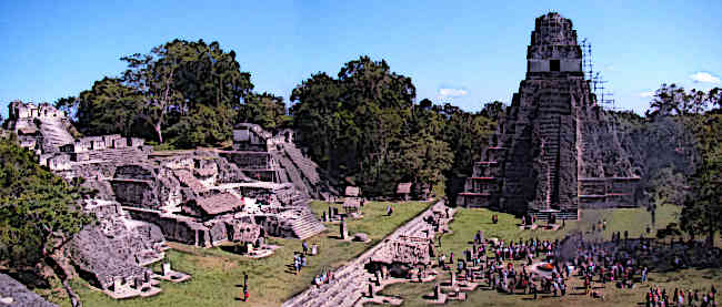 Mayan Ruins Tikal Plaza